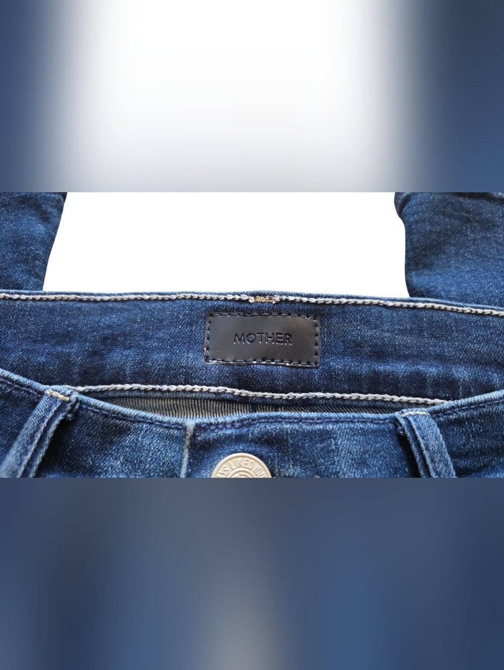 MOTHER Sz 27 NWT The Mid Rise Dazzler Ankle Jeans Nothing Between Us Denim Jeans - Picture 9 of 13